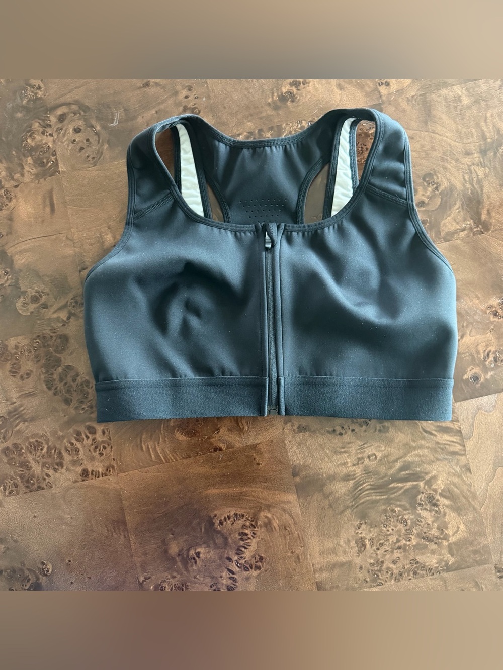 Fabletics Women’s Front-Zip Sports Bra - Black